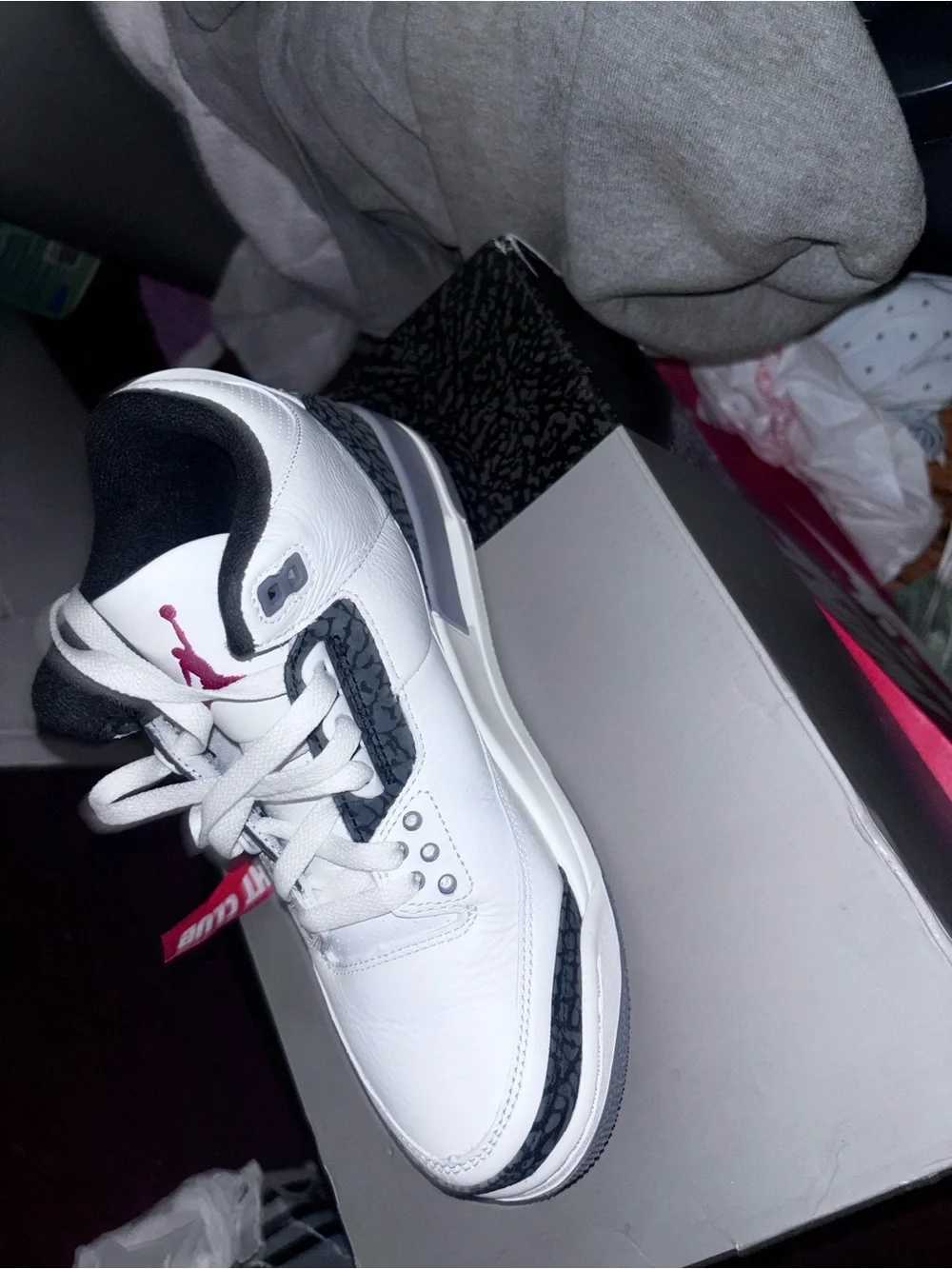 AIR JORDAN 3 RETRO SUMMIT WHITE/FIRE RED BLANC SOMMET/ROUGE